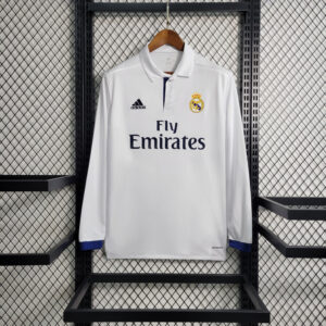 REAL MADRID - 16/16 - Home - Long Sleeve (Retro Version)